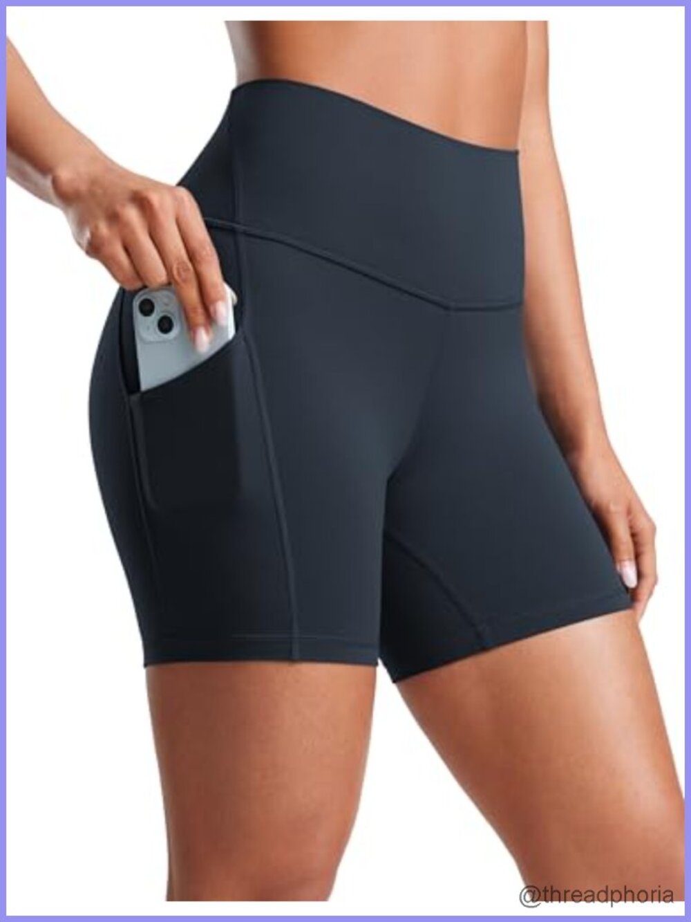 High Rise Biker Shorts 5" with Pockets Butterluxe Soft Stretchy